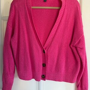 Wild Fable Bright Pink Cardigan Sweater